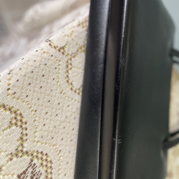 Macy’s retro black leather clutch bag - Picture 4 of 6